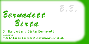 bernadett birta business card